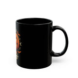 Halloween Pumpkin Jack-O'-Lantern Black Mug – "GMP God Money Power" Coffee Cup
