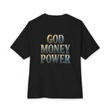 God Money Power Tee — Graphic Oversized Boxy T-Shirt