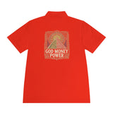 God Money Power Pyramid Polo — Men's Spiritual Graphic Sport Polo