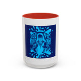Blue Urban Prayer Coffee Mug — "God, Money, Power" Accent Mug