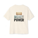 God Money Power Tee — Graphic Oversized Boxy Shirt