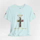God Money Power Cross Tee — Christian Faith Graphic T‑Shirt