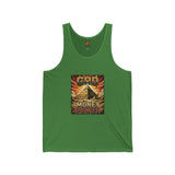 Tank Top — "God, Money, Power" Vintage Pyramid Graphic