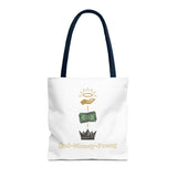 God • Money • Power Tote Bag — Faith-Inspired Money Crown Design
