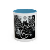 Angel Of Death- Gothic Grim Reaper & Serpent Accent Coffee Mug — Dark Fantasy Skull Art