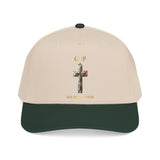 Faith Cross Baseball Cap — "God Makes a Way" Floral Cross Mid Profile Hat
