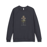 God Money Power Raglan Sweatshirt — Faith & Ambition Graphic Crewneck