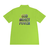 God Money Power Polo — Men's Religious Statement Sport Shirt