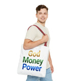 God Money Power Tote Bag — Inspirational Faith & Prosperity Canvas Tote