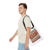 Tote Bag — "Put GOD First, Hustle For The MONEY, Put Yourself In POWER" Inspirational Graphic Tote