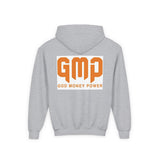 Youth Hoodie — GMP (God Money Power) Bold Orange Logo