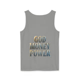 God Money Power Tank Top — Graphic Faith & Hustle Sleeveless Tee