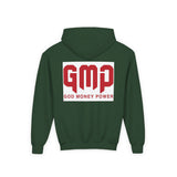 Youth Hoodie - GMP (God Money Power) Bold Red Graphic