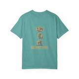 God Money Power T-Shirt — Crown & Coins Faith-Inspired Graphic Tee
