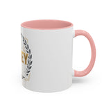 Coffee Mug — 'God Money Power' Laurel Accent Ceramic Mug (11/15oz)