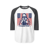 Patriotic Bandana Portrait Raglan Shirt — "Cash Money Power" Graphic