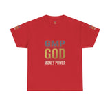 GMP GOD Money Power T-Shirt — Bold Gold Logo Tee