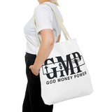GMP "God Money Power" Graphic Tote Bag – Faith & Hustle Everyday Carry