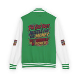 Letterman Jacket — “Put God First, Hustle for the Money” Motivational Varsity Jacket