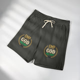 Fleece Sweat Shorts — "GMP GOD Money Power" Graphic Lounge Shorts