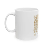 God Money Power Ceramic Mug — Edgy Religious Street Art Coffee Cup (11oz/15oz)