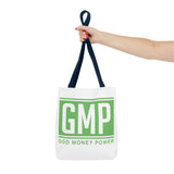 GMP 'God Money Power' Tote Bag - Bold Green Logo Canvas Tote