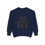 Sweatshirt — GOD MONEY POWER Bold Graphic Crewneck