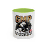 GMP ‘God Money Power’ Accent Coffee Mug - Bold Eagle Graphic 11/15oz