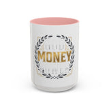 Coffee Mug — 'God Money Power' Laurel Accent Ceramic Mug (11/15oz)