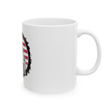 God Money Power Ceramic Mug — Patriotic Jesus Bandana Design (11oz & 15oz)