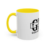 GMP "God Money Power" Accent Coffee Mug — Bold Black Scripture-Inspired Design (11/15oz)