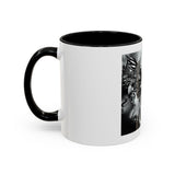 Angel Of Death- Gothic Grim Reaper & Serpent Accent Coffee Mug — Dark Fantasy Skull Art
