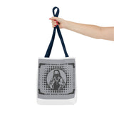 Religious Icon Tote Bag — "God Money Power" Graphic Canvas Tote