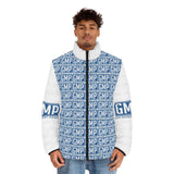 GMP Branded Puffer Jacket — All-Over Logo Men's Winter Coat