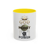 God Money Power Accent Coffee Mug — Inspirational Faith & Wealth Design (11/15 oz)