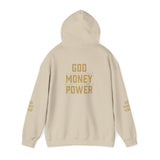God Money Power Hoodie — Graphic Religious Statement Sweatshirt