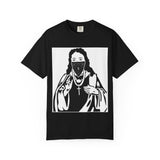 T-Shirt — 'God Money Power' Graphic Tee (Bandana Madonna Front)