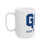 GMP Ceramic Mug — 'Good Money Power' Navy Logo Coffee Mug (11oz/15oz)
