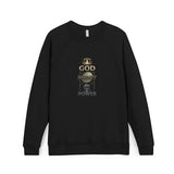 God Money Power Raglan Sweatshirt — Faith & Ambition Graphic Crewneck