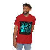 God Money Power T-Shirt — Retro Neon Graphic Tee (Front Illustration, Back Text)