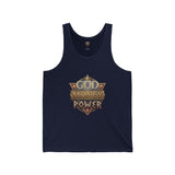 God Money Power Tank Top — Vintage RPG Emblem Graphic Tank