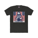 Patriotic Bandana Skull Tee — American Flag Graphic Cotton T-Shirt