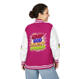Letterman Jacket — GMP Good Money Power Colorful Splash Varsity Coat