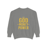 GMP "God Money Power" Sweatshirt — Gold Foil Graphic Crewneck