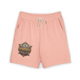 Fleece Sweat Shorts — 'God Money Power' Vintage Emblem