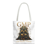 GMP 'Gold Money Power' Tote Bag — Luxurious King on Throne All-Over Print