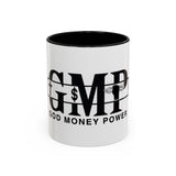 GMP "God Money Power" Accent Coffee Mug — Bold Black Scripture-Inspired Design (11/15oz)