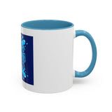 Blue Urban Prayer Coffee Mug — "God, Money, Power" Accent Mug