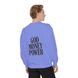 Sweatshirt — GOD MONEY POWER Bold Graphic Crewneck