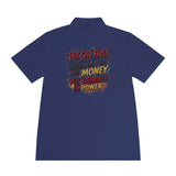 Motivational Polo Shirt — “Put God First, Hustle for the Money, Put Yourself in Power”